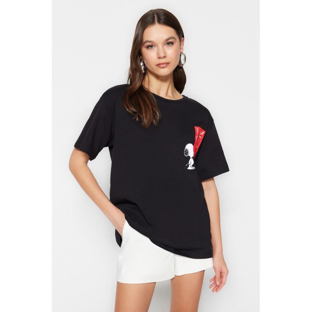 NWT Trendyol Boyfriend Crew neck Knit T-Shirt - Picture 5 of 13